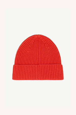 Berretto Unisex a Coste in Puro Cashmere Bitter - Modello Lungo