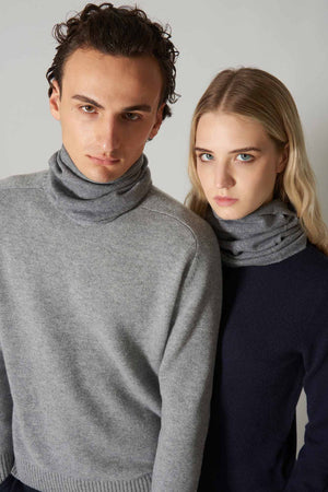 Scaldacollo Unisex in Puro Cashmere Turchese