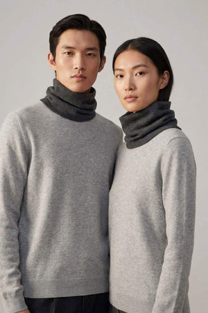 Anthracite Unisex Pure Cashmere Neck Warmer