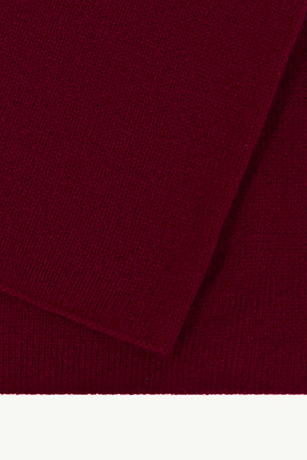 Dark Red Unisex Pure Cashmere Neck Warmer
