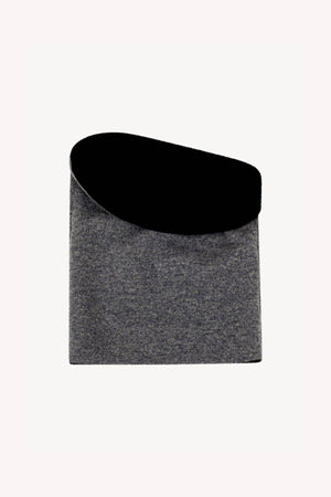 Scaldacollo Reversibile Unisex in Puro Cashmere Nero-derby
