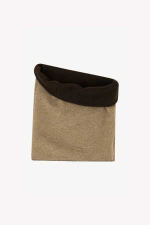 Scaldacollo Reversibile Unisex in Puro Cashmere Mocha-Dune