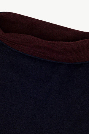 Scaldacollo Reversibile Unisex in Puro Cashmere Notte-Acero