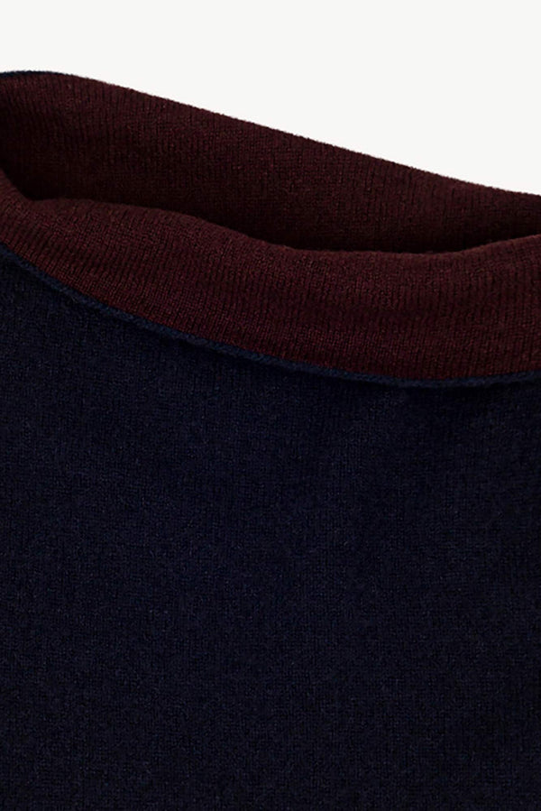 Scaldacollo Reversibile Unisex in Puro Cashmere Notte-Acero