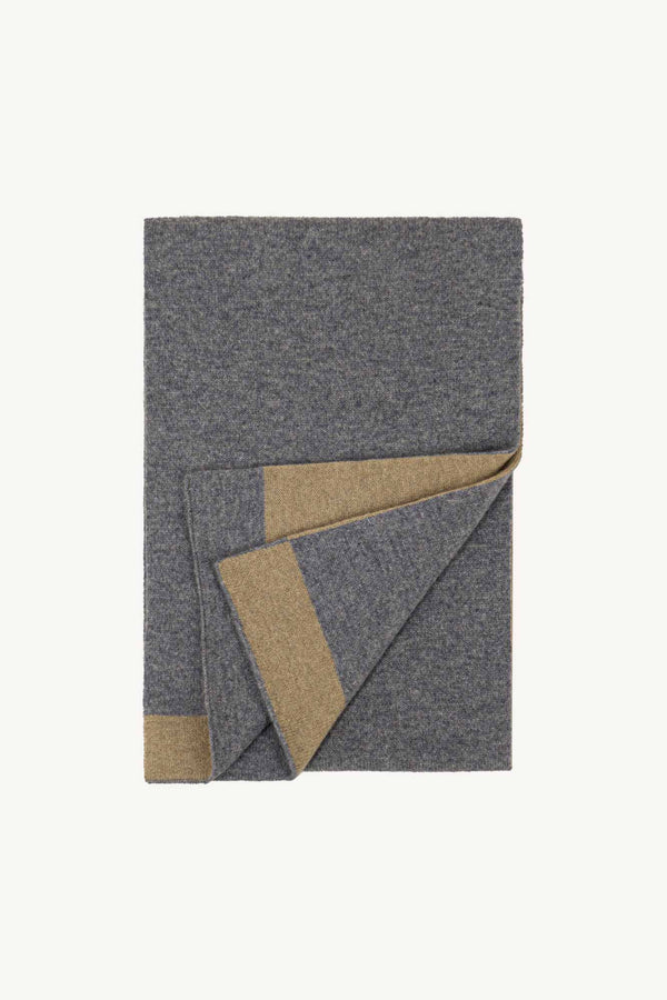 Sciarpa Tubolare Bicolore Unisex in Puro Cashmere Derby-Dune