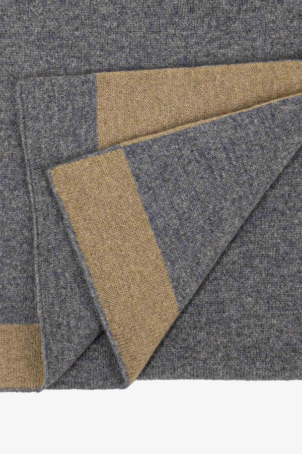 Sciarpa Tubolare Bicolore Unisex in Puro Cashmere Derby-Dune