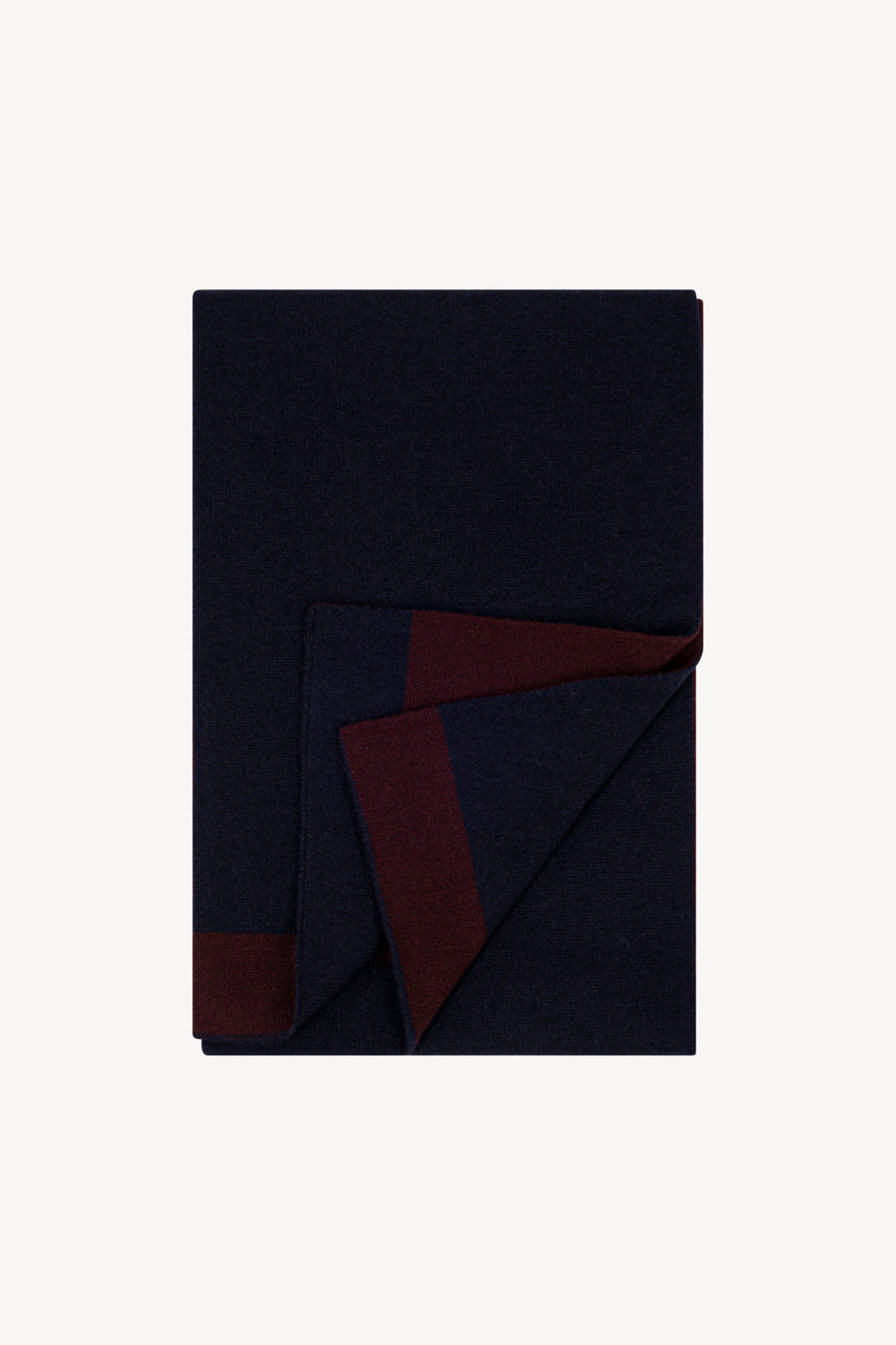 Sciarpa Tubolare Bicolore Unisex in Puro Cashmere Notte-Acero