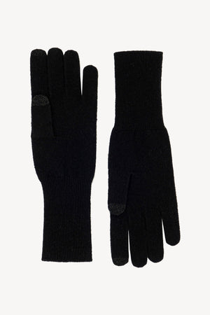 Guanti Touchscreen Donna in Puro Cashmere Nero