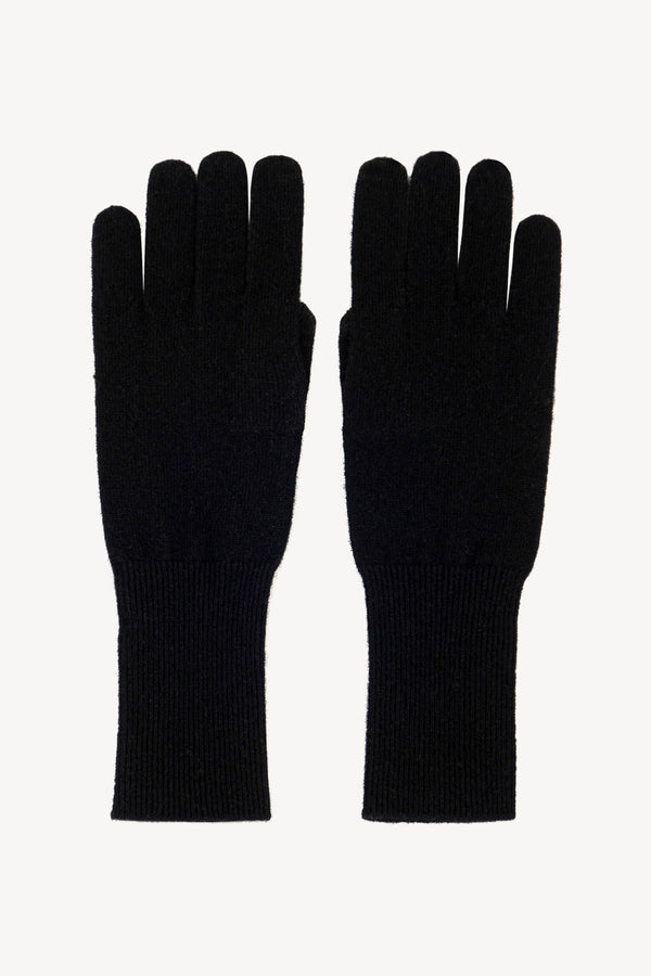 Guanti Touchscreen Donna in Puro Cashmere Nero