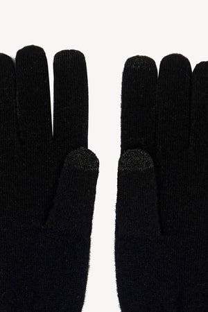 Guanti Touchscreen Donna in Puro Cashmere Nero