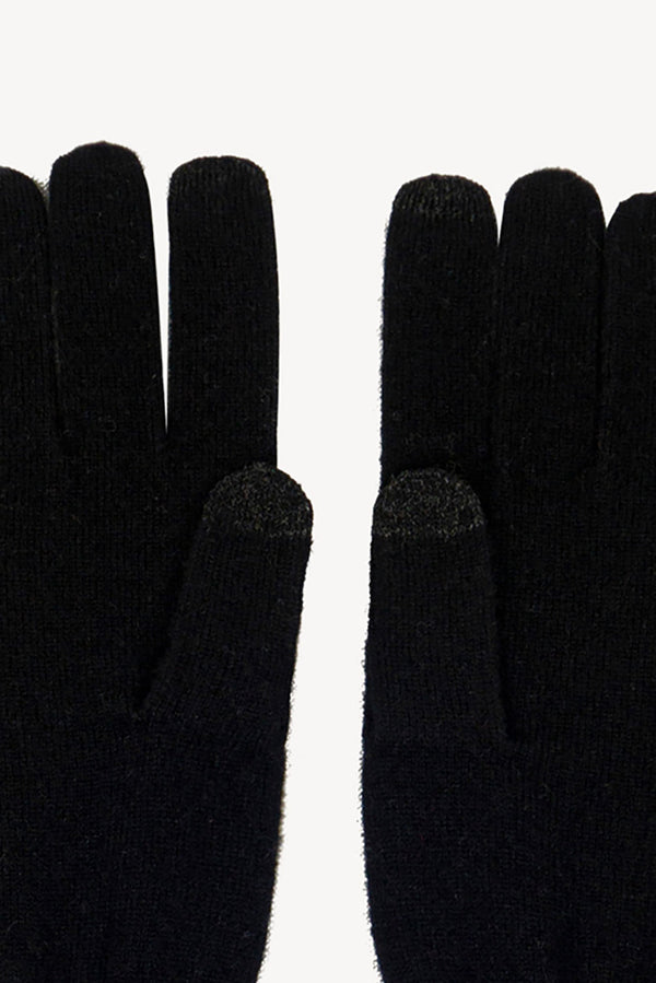 Guanti Touchscreen Donna in Puro Cashmere Nero