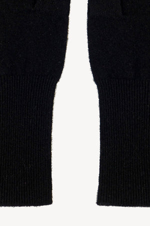 Guanti Touchscreen Donna in Puro Cashmere Nero