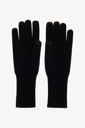 Guanti Touchscreen Donna in Puro Cashmere Nero