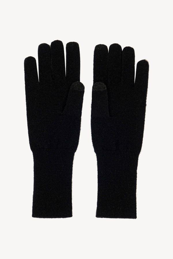 Guanti Touchscreen Donna in Puro Cashmere Nero