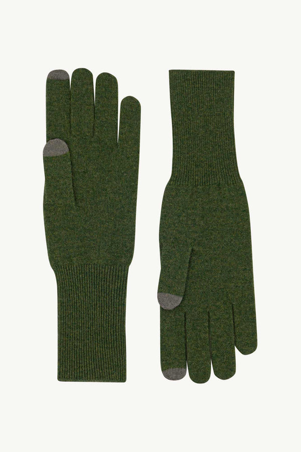 Guanti Touchscreen Donna in Puro Cashmere Loden
