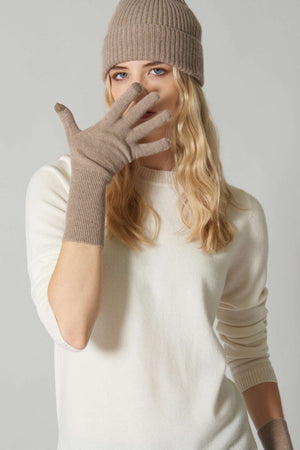 Guanti Touchscreen Donna in Puro Cashmere Loden