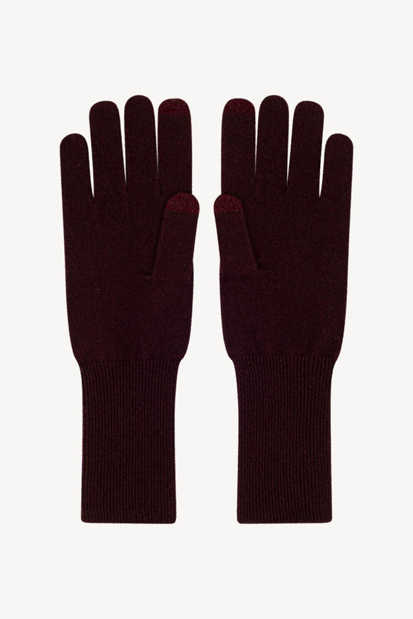 Guanti Touchscreen Donna in Puro Cashmere Acero