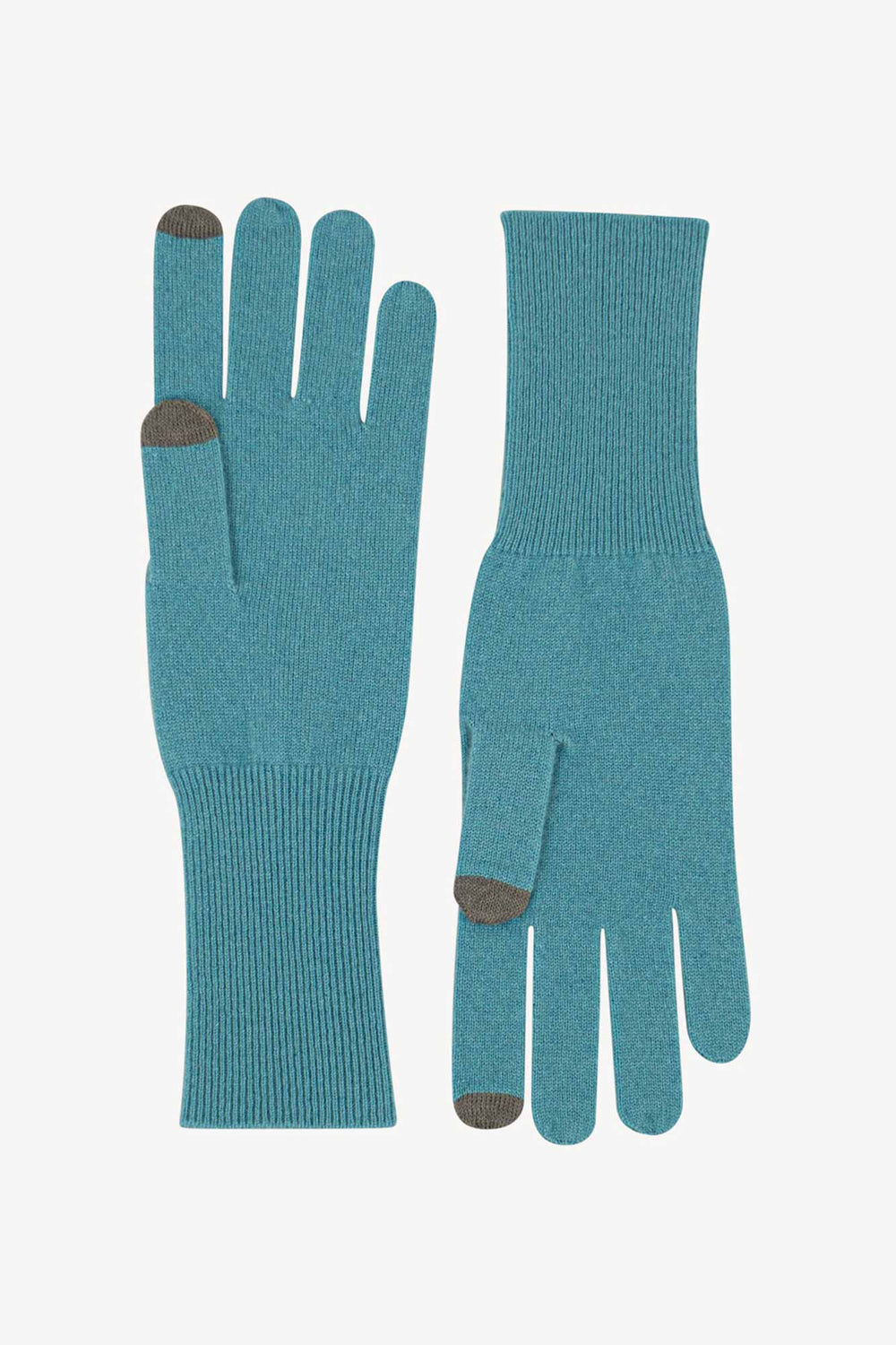 Guanti Touchscreen Donna in Puro Cashmere Turchese