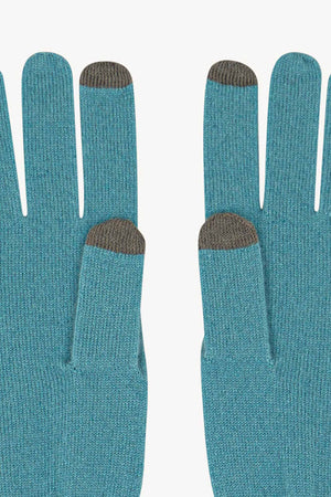 Guanti Touchscreen Donna in Puro Cashmere Turchese