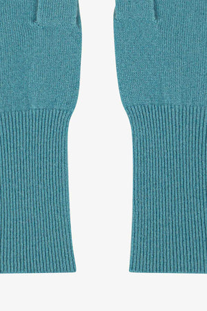 Guanti Touchscreen Donna in Puro Cashmere Turchese