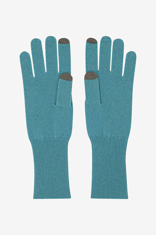 Guanti Touchscreen Donna in Puro Cashmere Turchese