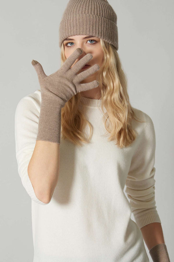 Guanti Touchscreen Donna in Puro Cashmere Turchese