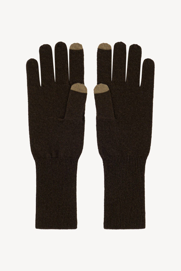 Guanti Touchscreen Donna in Puro Cashmere Mocha