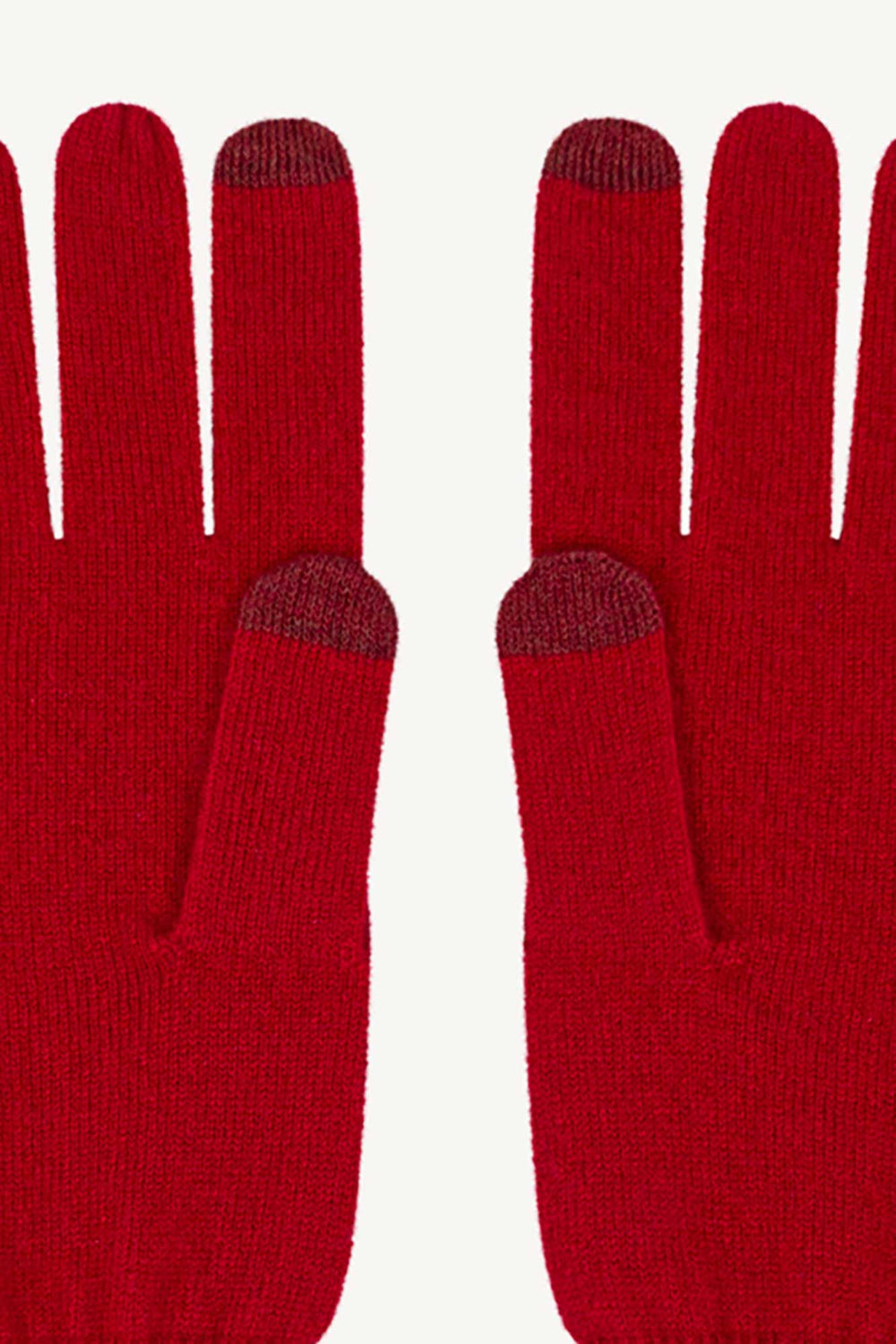 Guanti Touchscreen Donna in Puro Cashmere Rubino