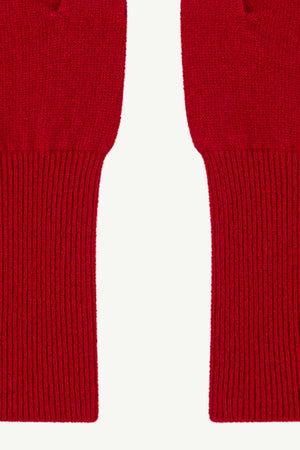 Guanti Touchscreen Donna in Puro Cashmere Rubino