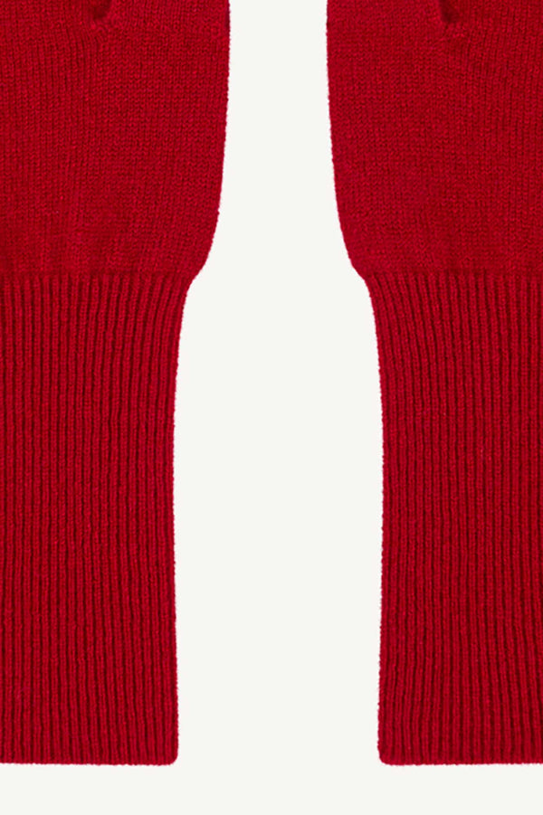 Guanti Touchscreen Donna in Puro Cashmere Rubino