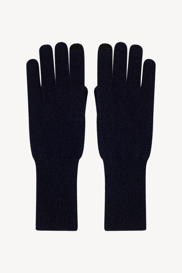 Guanti Touchscreen Donna in Puro Cashmere Notte