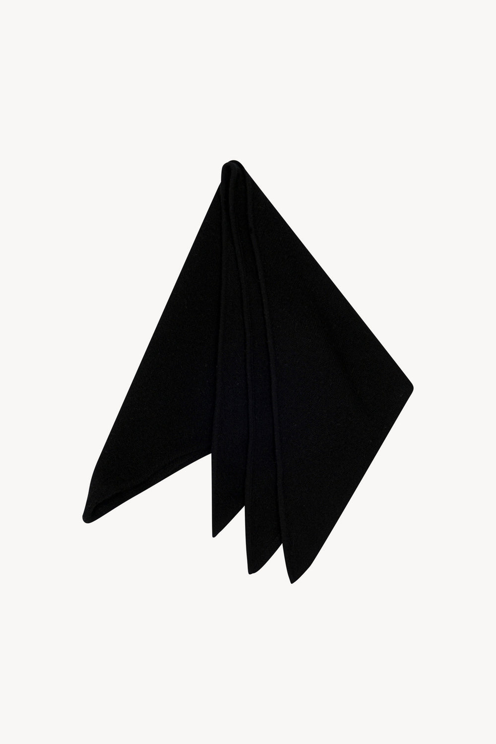 Sciarpa a Triangolo in Puro Cashmere Nero