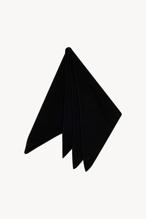Sciarpa a Triangolo in Puro Cashmere Nero