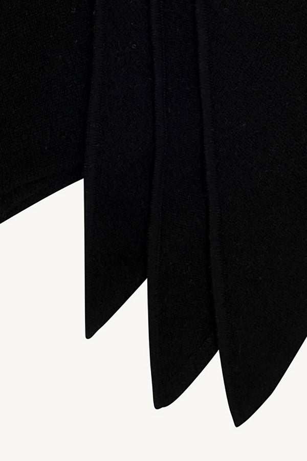 Sciarpa a Triangolo in Puro Cashmere Nero