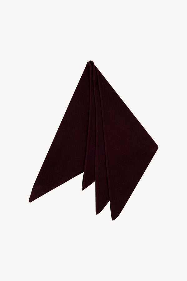 Sciarpa a Triangolo in Puro Cashmere Acero
