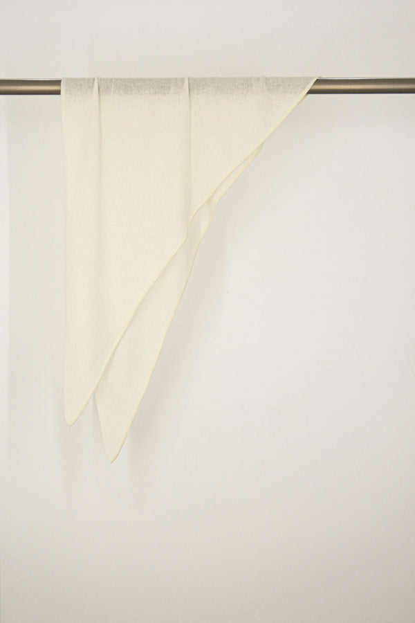 Sciarpa a Triangolo in Puro Cashmere Latte