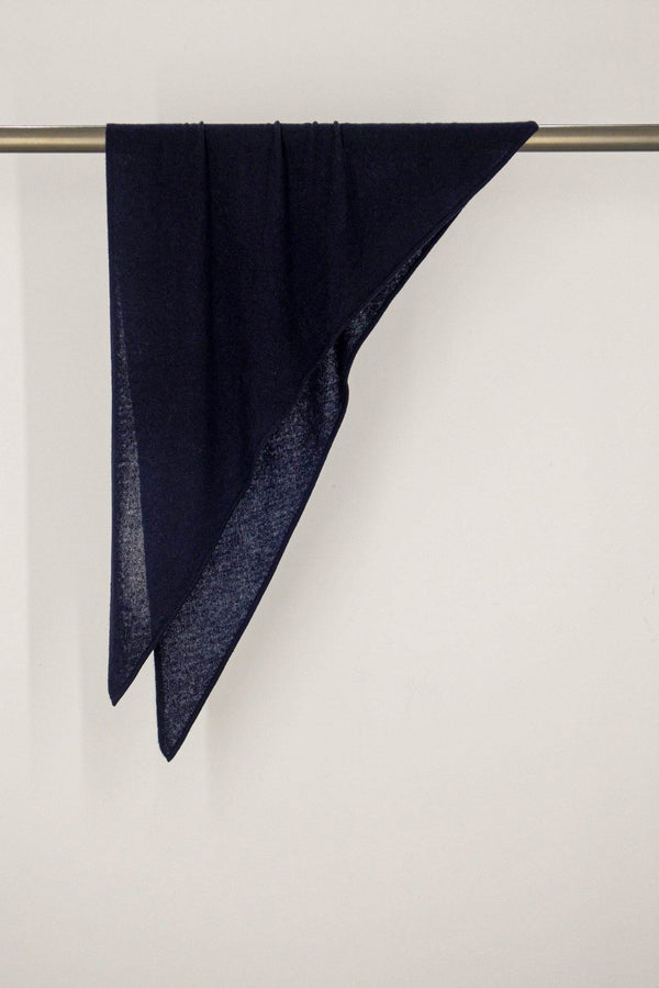 Sciarpa a Triangolo in Puro Cashmere Notte