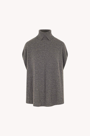 Cappa a Collo Alto con Spacchetto in Puro Cashmere Derby