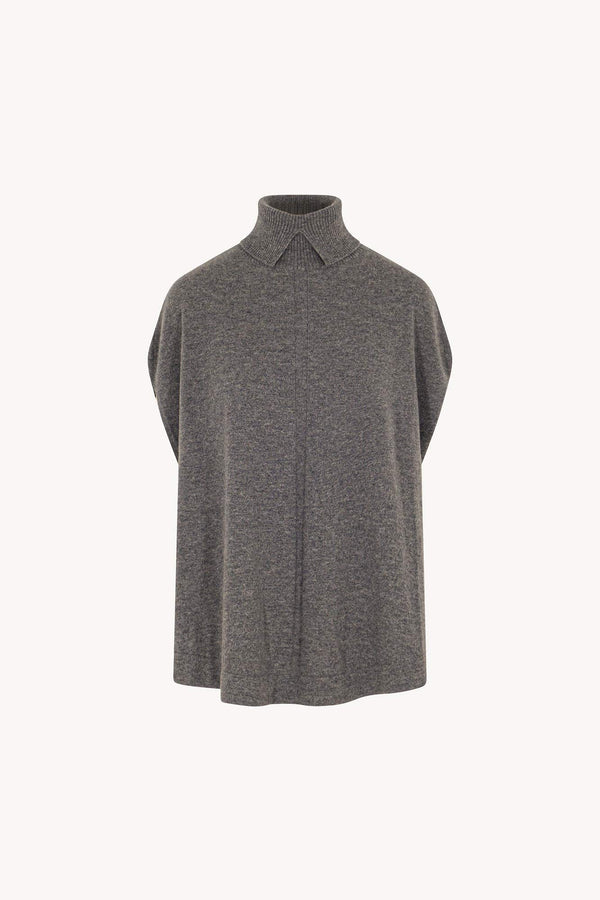 Cappa a Collo Alto con Spacchetto in Puro Cashmere Derby