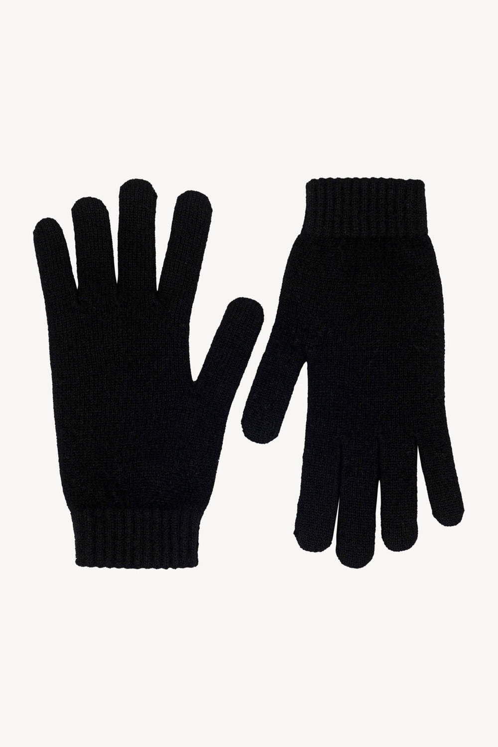 Guanti Uomo 4 Fili in Puro Cashmere Nero