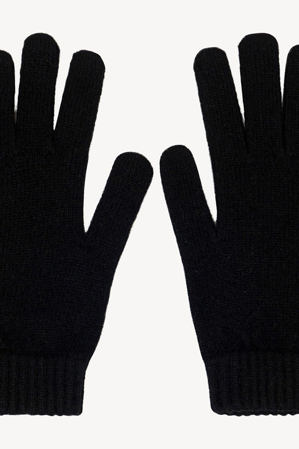 Guanti Uomo 4 Fili in Puro Cashmere Nero