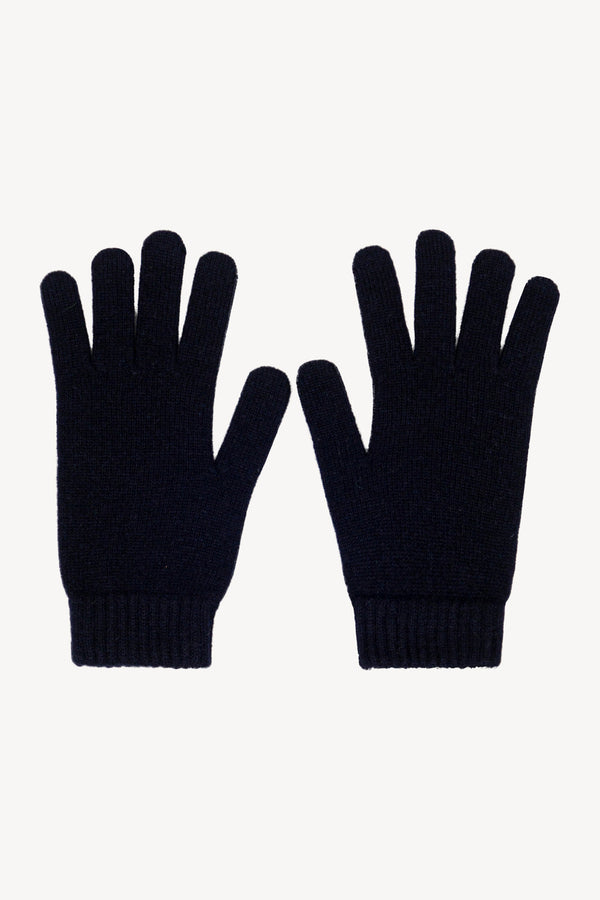 Guanti Uomo 4 Fili in Puro Cashmere Navy