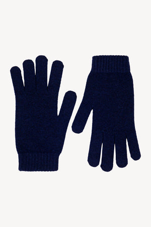 Guanti Uomo 4 Fili in Puro Cashmere Ink Blue