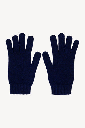Guanti Uomo 4 Fili in Puro Cashmere Ink Blue