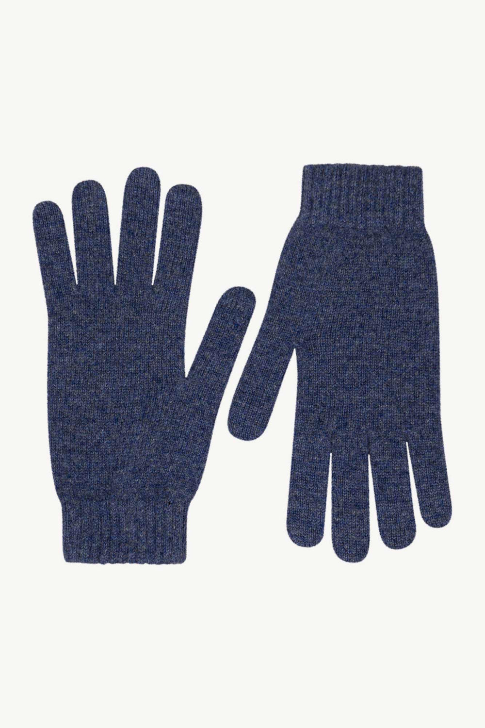 Guanti Uomo 4 Fili in Puro Cashmere Denim Scuro