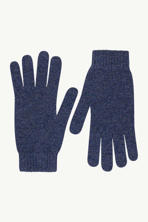 Guanti Uomo 4 Fili in Puro Cashmere Denim Scuro