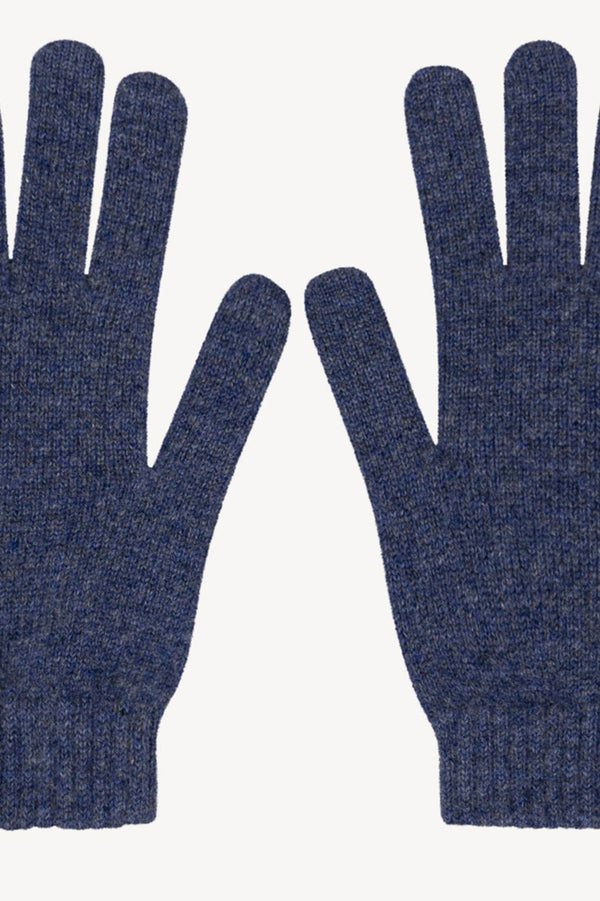 Guanti Uomo 4 Fili in Puro Cashmere Denim Scuro