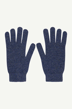 Guanti Uomo 4 Fili in Puro Cashmere Denim Scuro