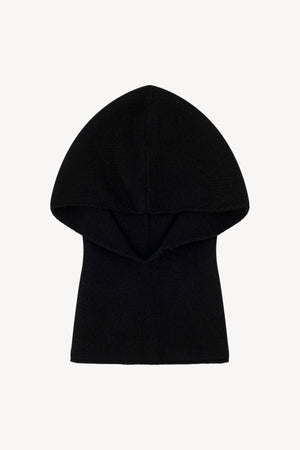 Scaldacollo con Cappuccio in Puro Cashmere Nero