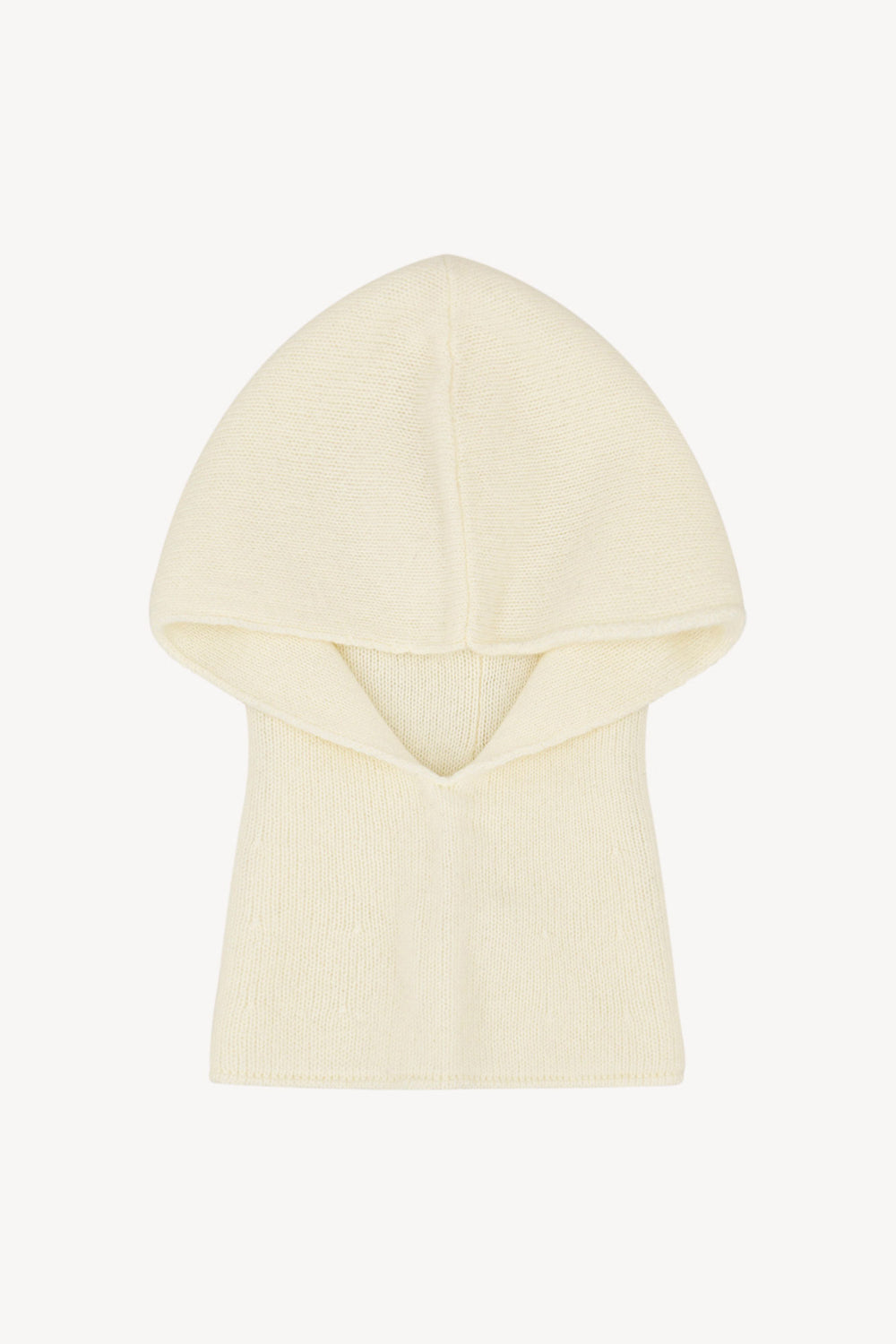 Scaldacollo con Cappuccio in Puro Cashmere Latte